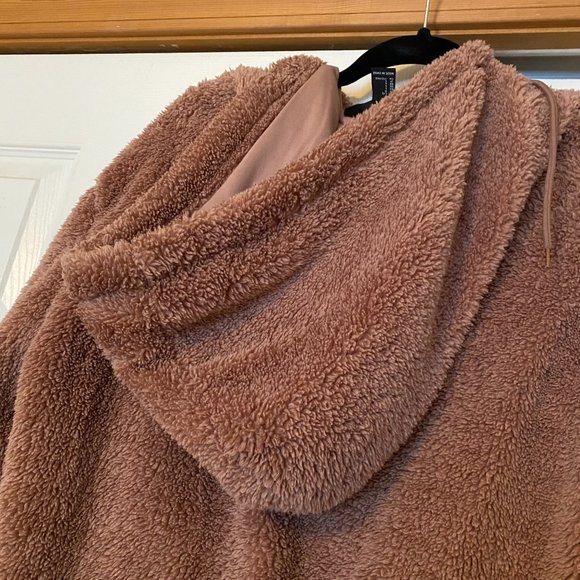Dusty Rose Sherpa Hoodie - Picture 2 of 9